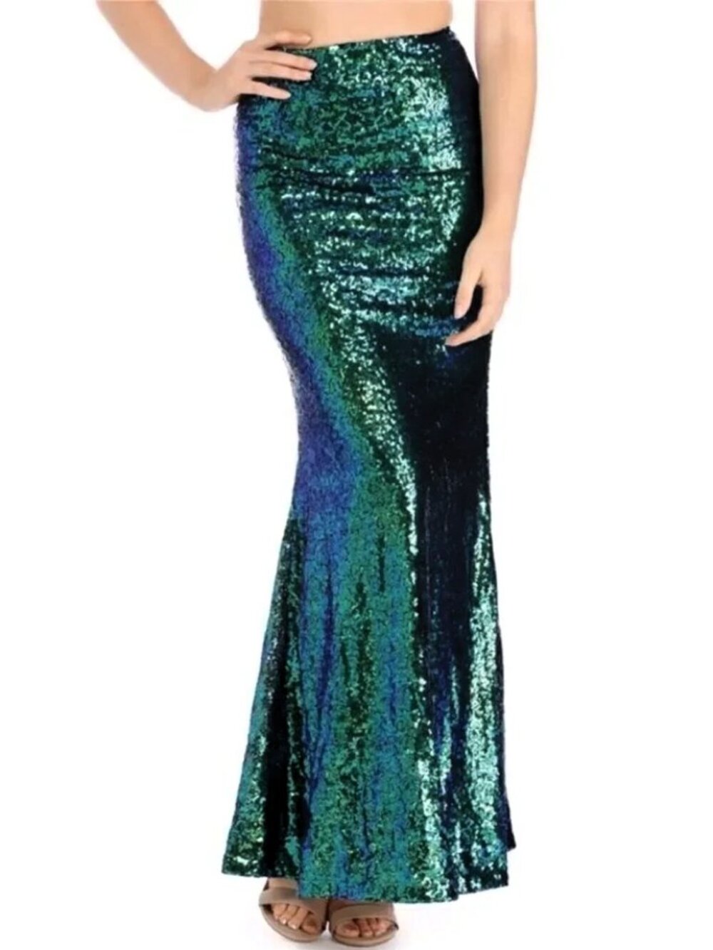 Windsor Green Sequin Mermaid Skirt